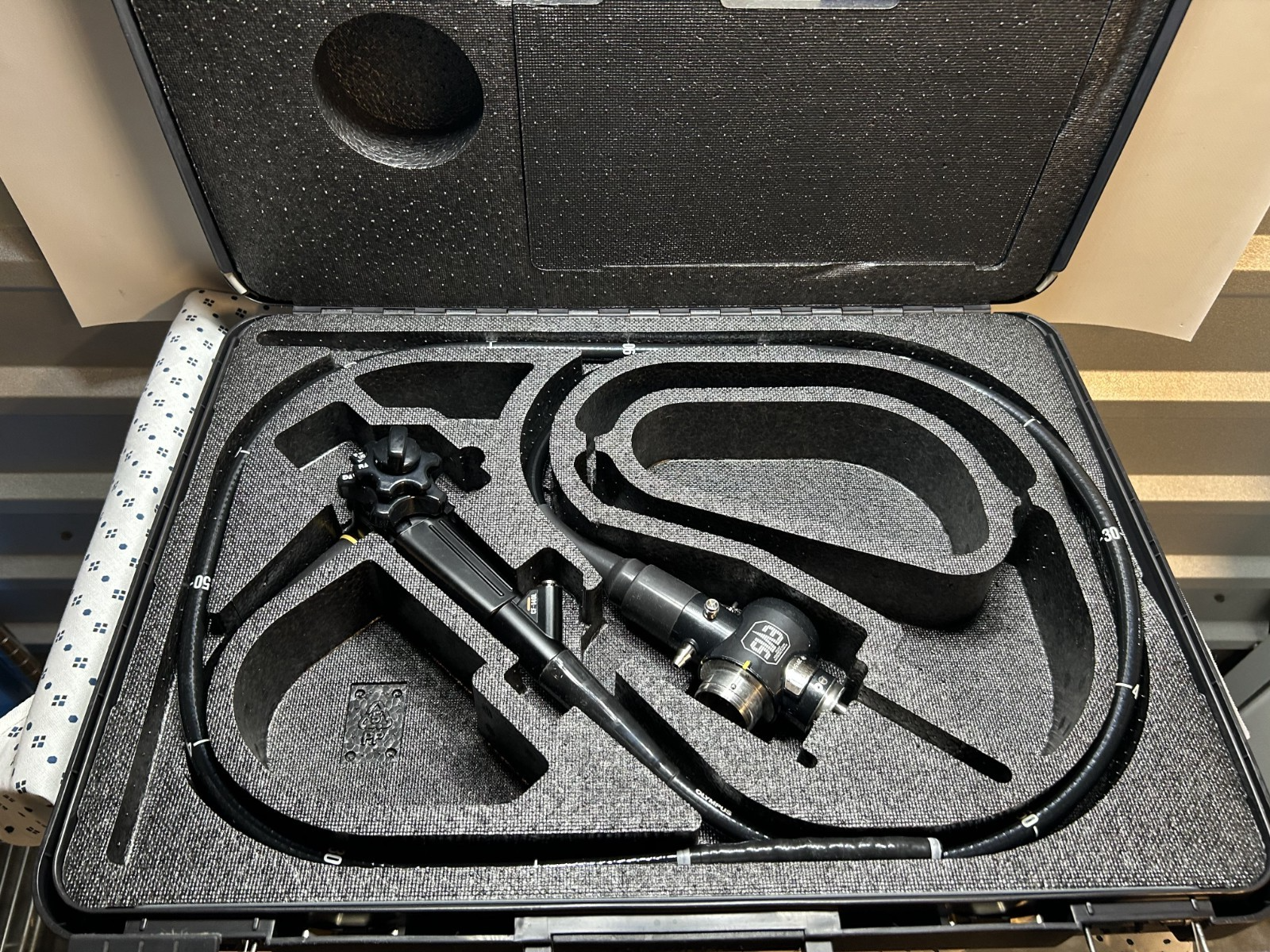 Olympus CF-140L Video Colonoscope – 12.9mm OD, 3.7mm Channel, 168cm (With Case)