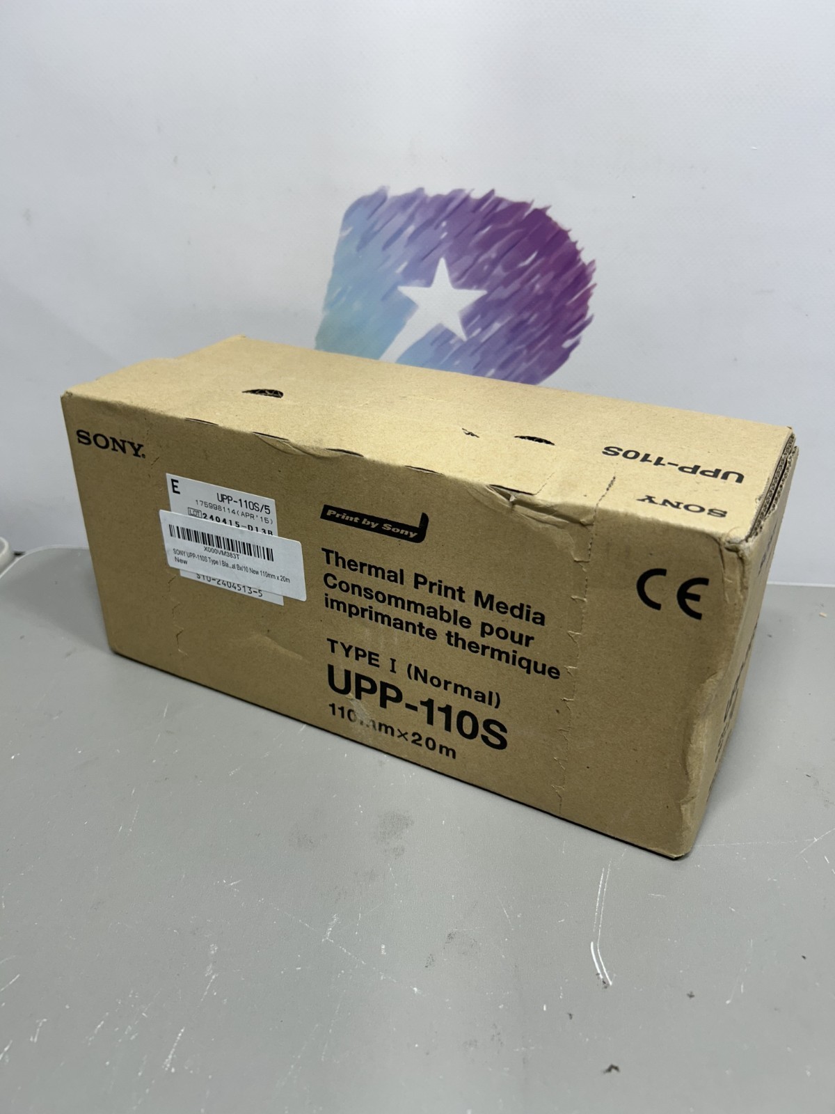 SONY UPP110S Standard Black and White Media Paper - Box of 10 Rolls