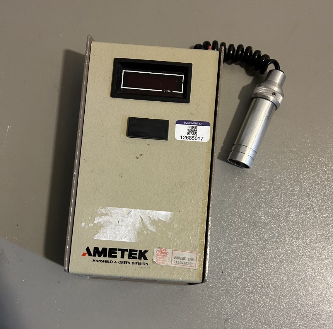 Ametek 1891-AM Digital Phototach Original Case Coiled Cord - PARTS